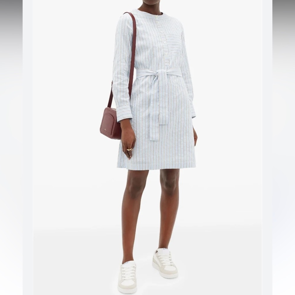 💝💝💝 A.P.C. Cyrielle Striped Dress - Light Blue size S 💝💝💝